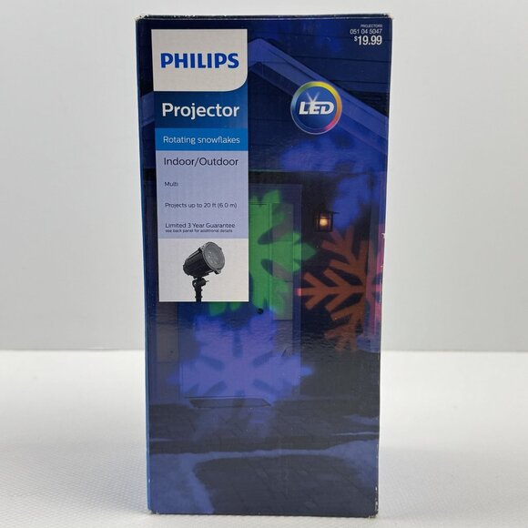 Philips LED Rotating Snowflake Projector Indoor Outdoor Christmas Adjustable NEW - Picture 1 of 17
